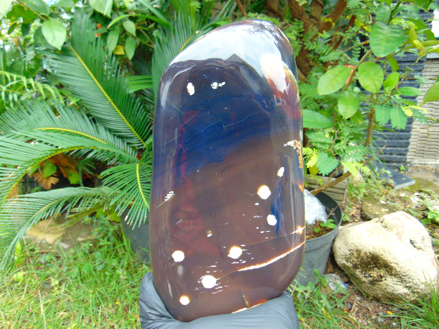 2041 Gr Full Polished Indonesian Blue Amber for Healing ML84