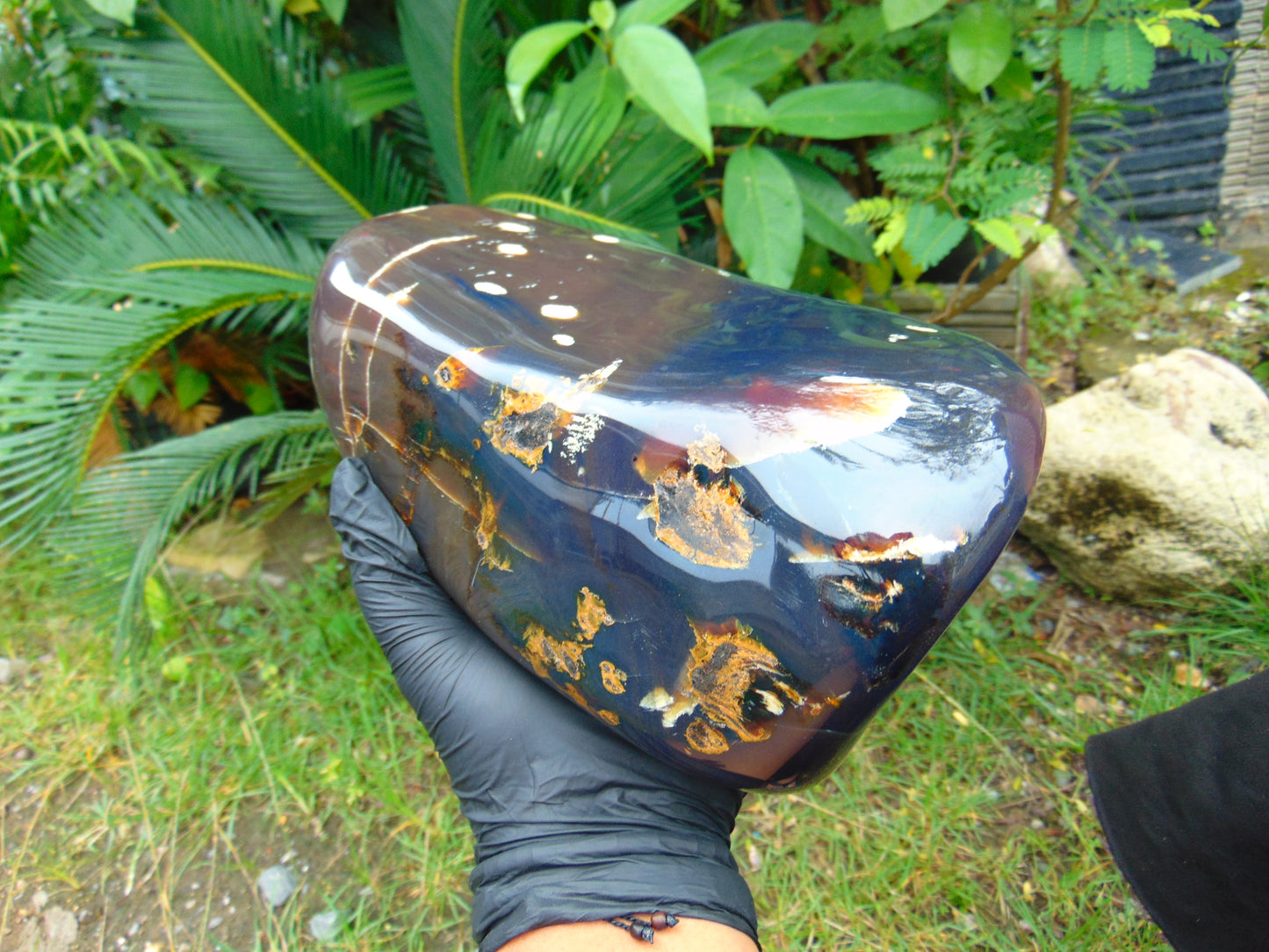 2041 Gr Full Polished Indonesian Blue Amber for Healing ML84