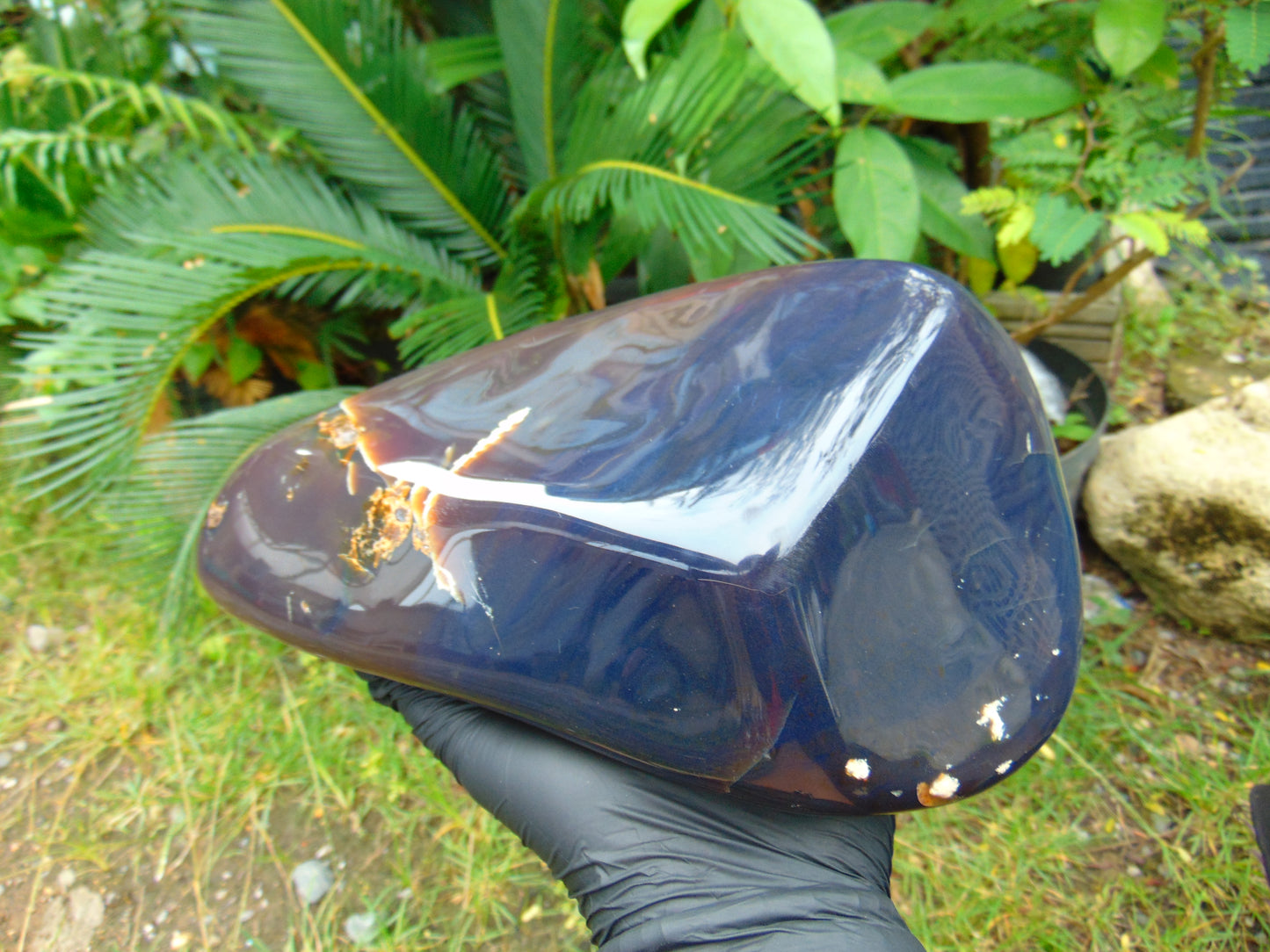 2041 Gr Full Polished Indonesian Blue Amber for Healing ML84