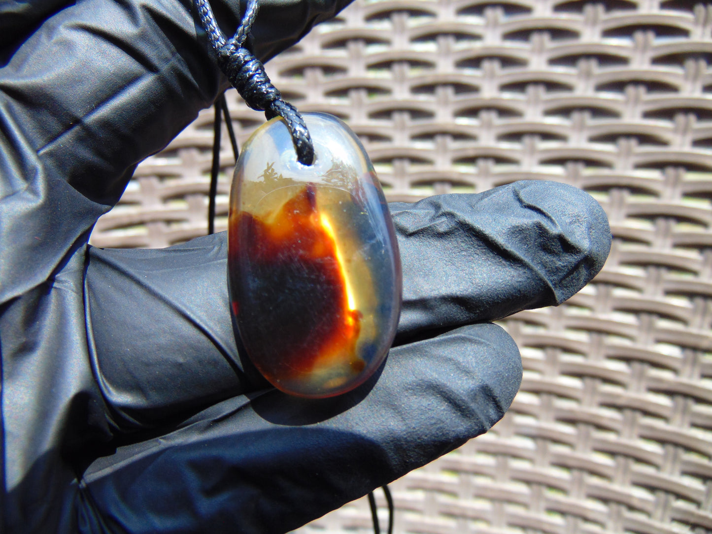 3 gram Pendant Indonesian Blue Amber for Healing 26A107