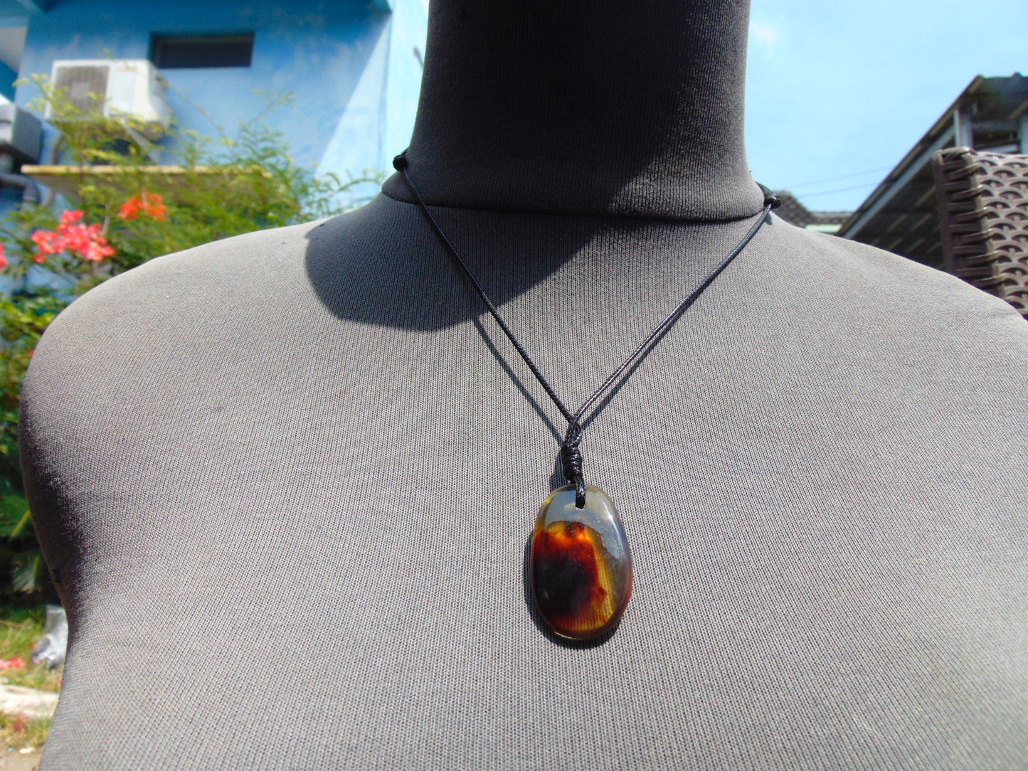 3 gram Pendant Indonesian Blue Amber for Healing 26A107