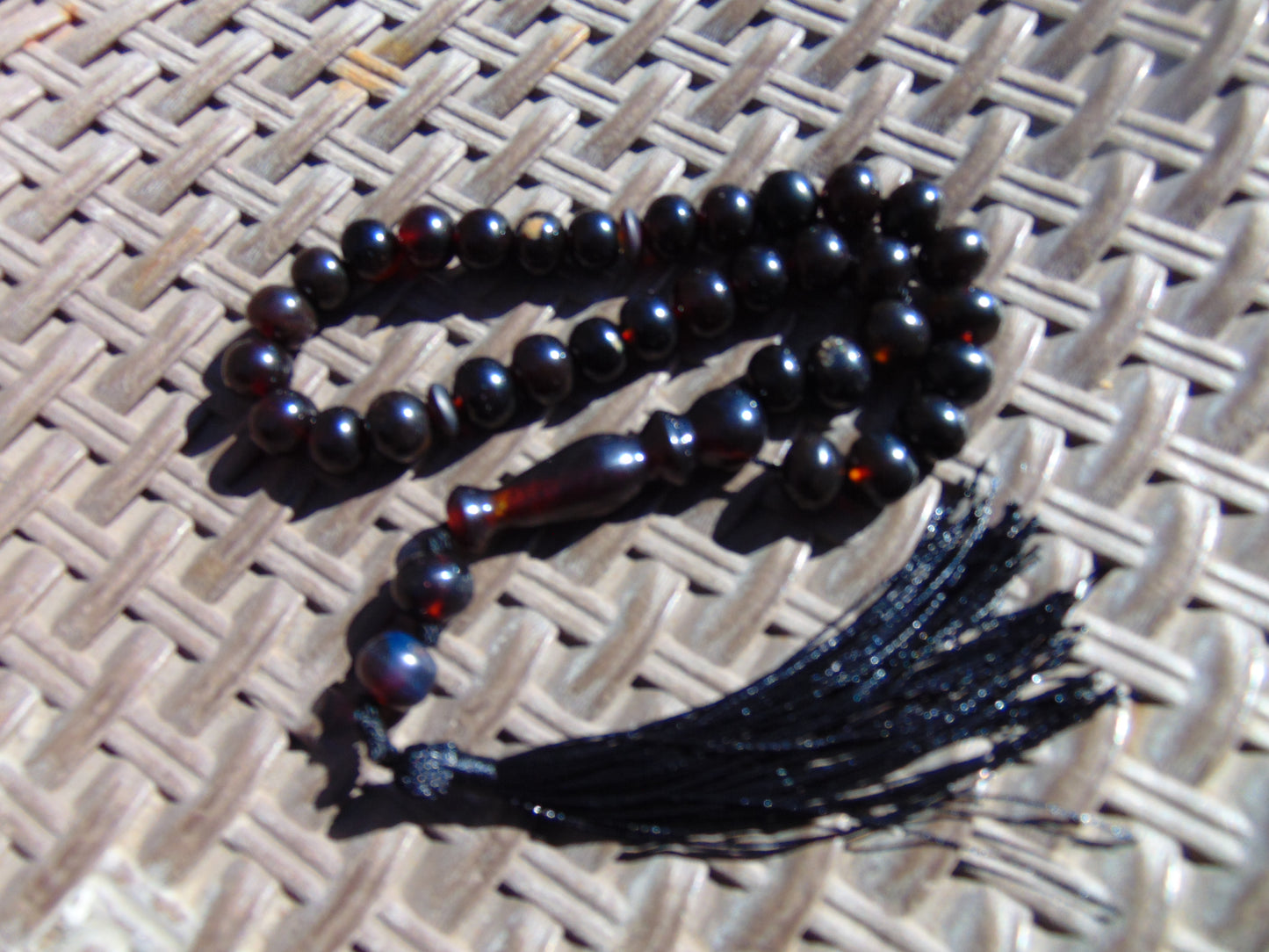27 gr Tasbih Mesbah Rosary 33+2 Beads 16 mm Indonesian Cherry Red Amber for Healing 26TBA02