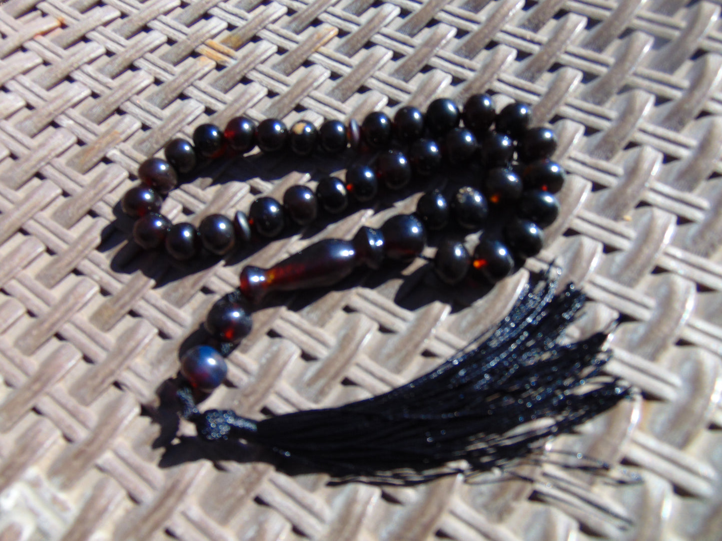 27 gr Tasbih Mesbah Rosary 33+2 Beads 16 mm Indonesian Cherry Red Amber for Healing 26TBA02