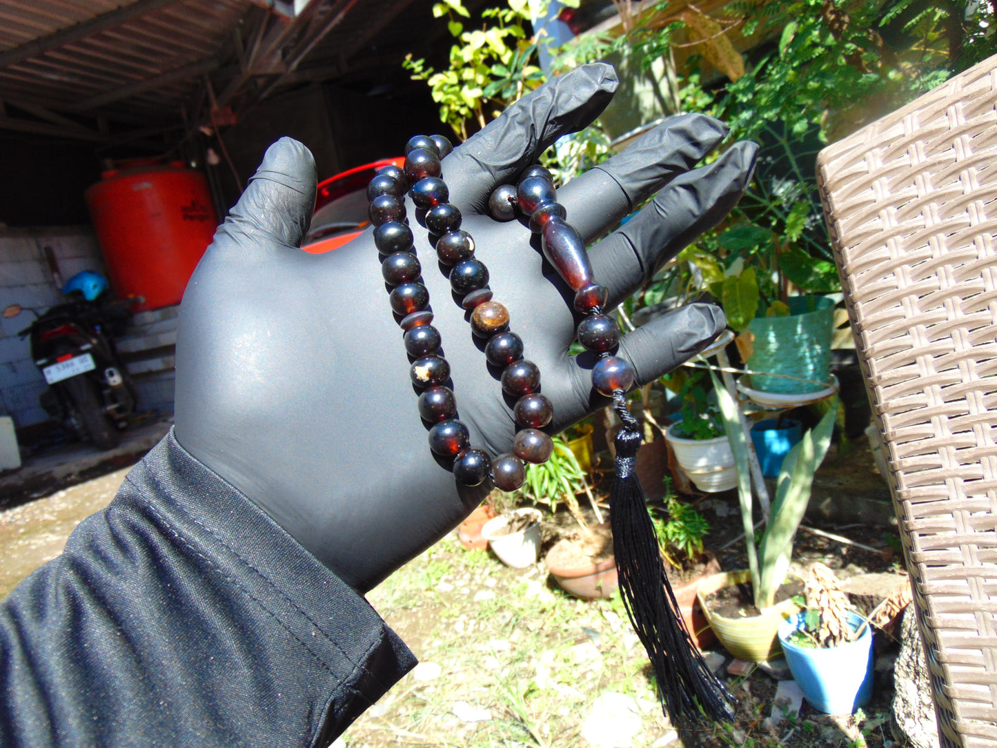 27 gr Tasbih Mesbah Rosary 33+2 Beads 16 mm Indonesian Cherry Red Amber for Healing 26TBA02
