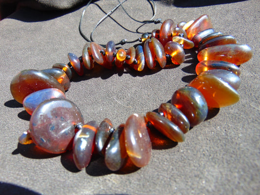 85 gram Small Beads Combination Necklace Indonesian Amber for Healing A505