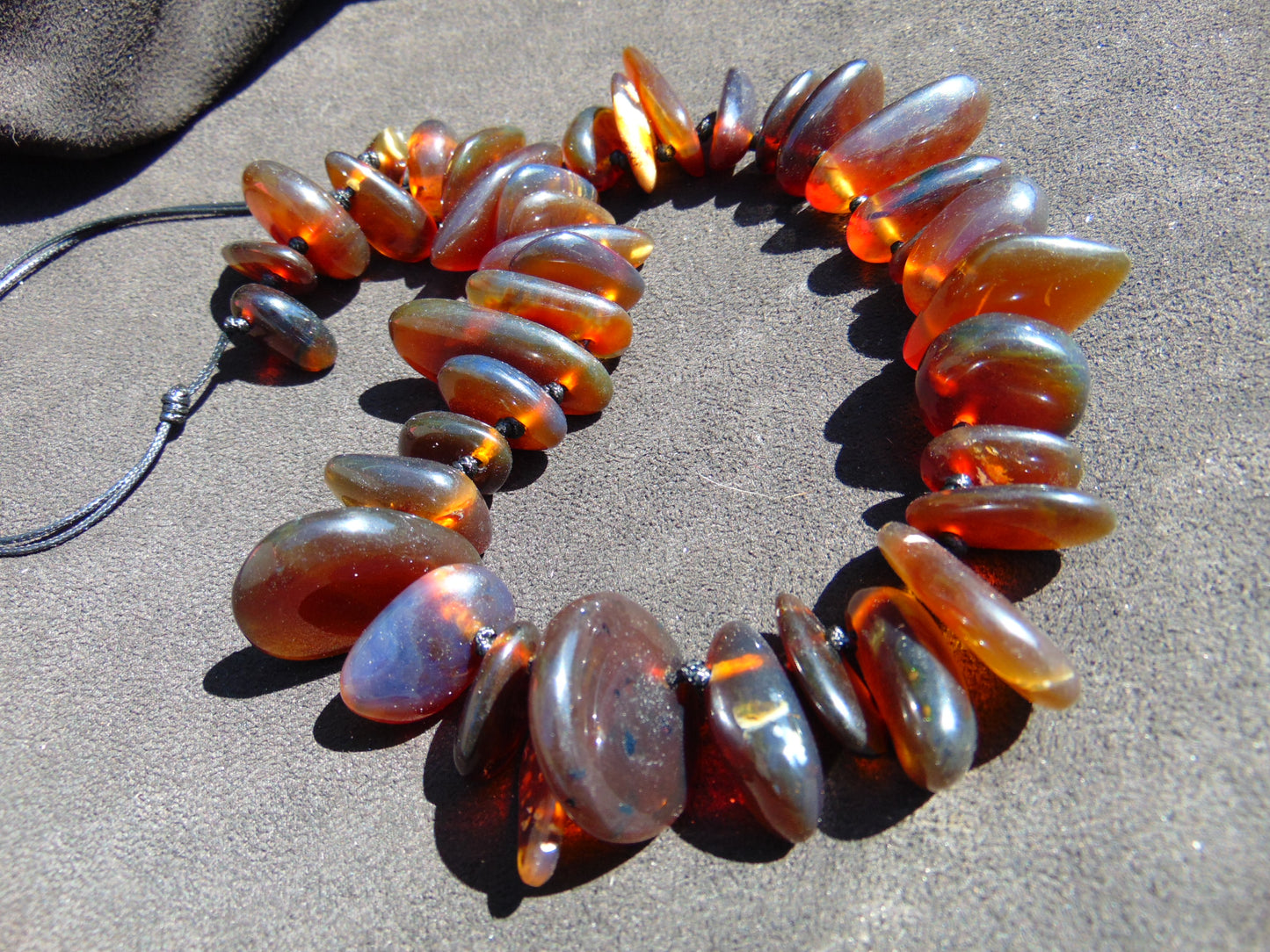 85 gram Small Beads Combination Necklace Indonesian Amber for Healing A505