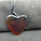 6 gr Heart Pendant Indonesian Red  Amber for Healing 25N223
