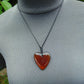 6 gr Heart Pendant Indonesian Red  Amber for Healing 25N223