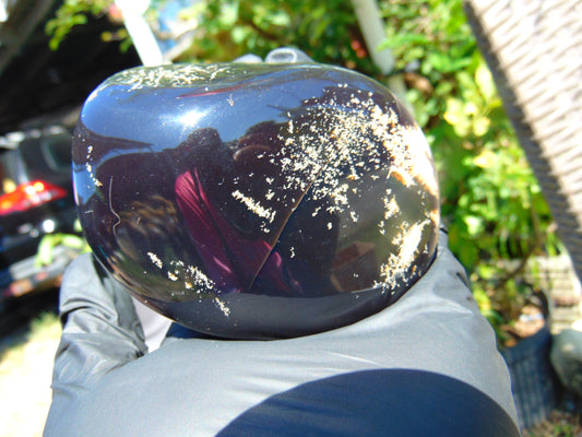 174 gram Blue polished  96X70X55 mm Indonesian Purple Blue  Amber for Healing 25N136