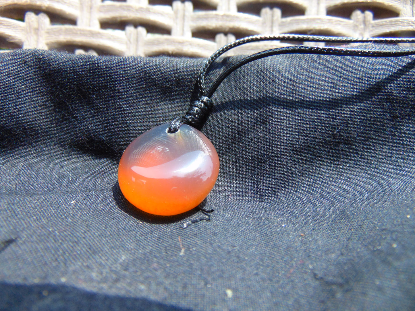3 gram Pendant Indonesian Blue Red Amber for Healing 26A116