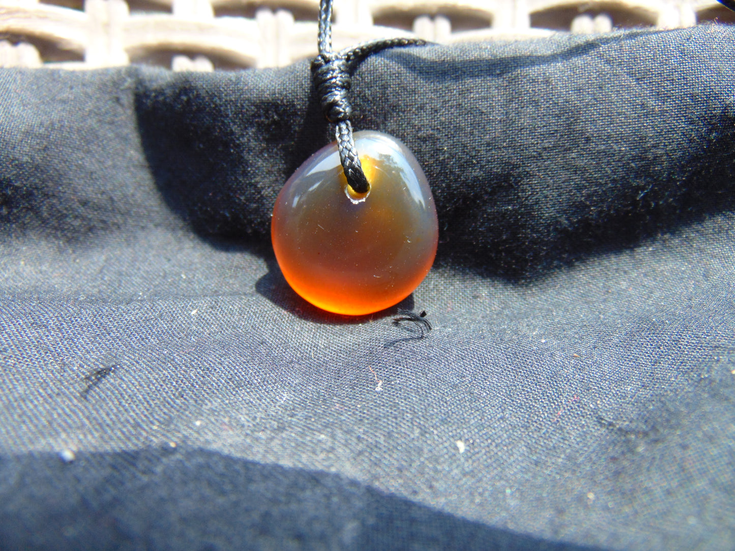 3 gram Pendant Indonesian Blue Red Amber for Healing 26A116