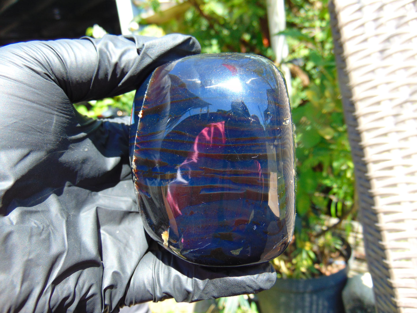 253 gr Polished Stone 78x69x70 Indonesian Blue Amber for Healing 25Y134