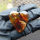 3 gr Heart Pendant Indonesian Amber for Healing 25N232