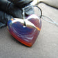 10 gr Heart Pendant Indonesian Blue Amber for Healing 25N197