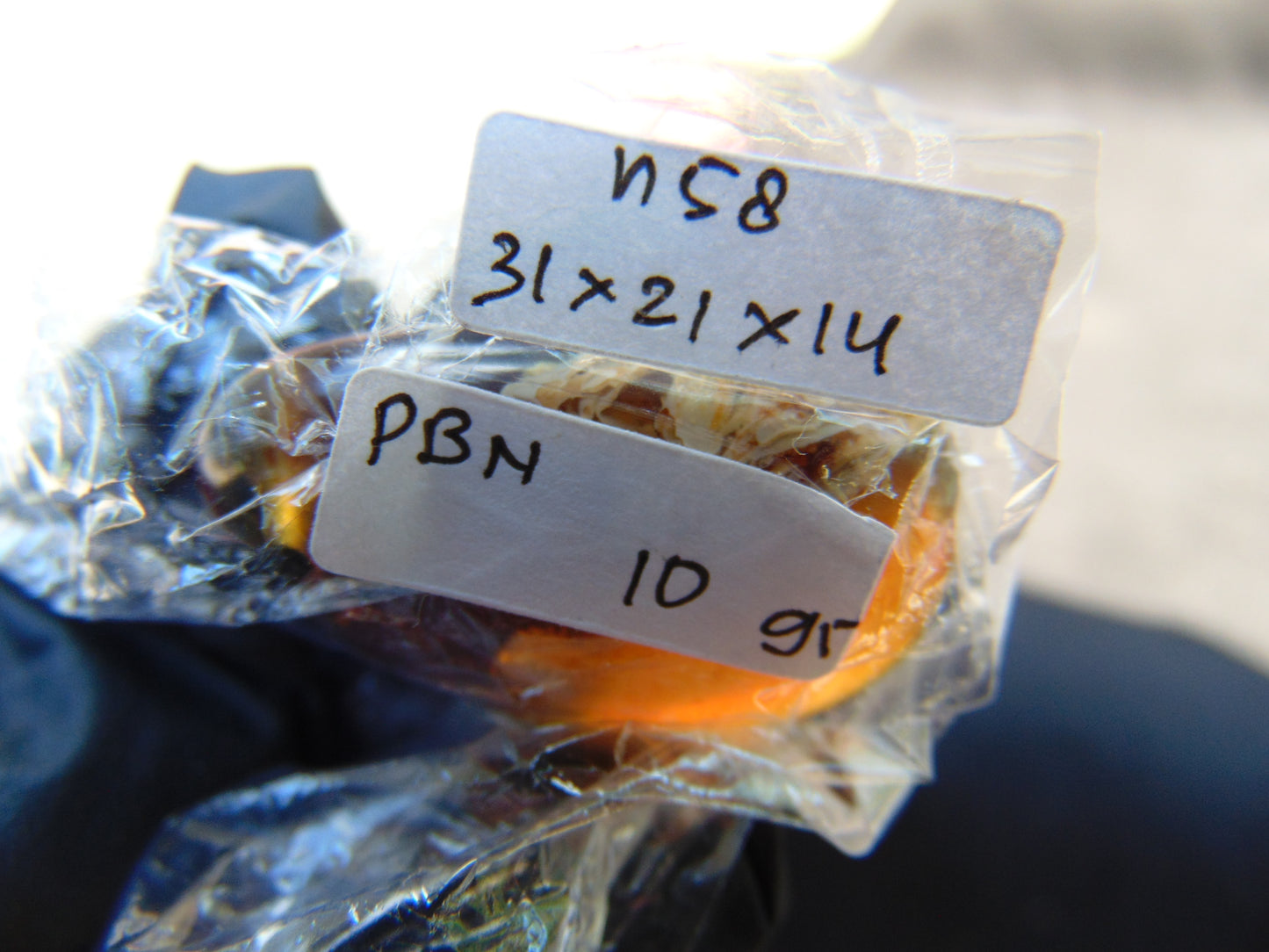 10 gr Pendant 31x21x14 mm Indonesian Blue Amber for Healing PBN58