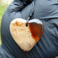 8 gr Heart Pendant Indonesian Amber for Healing 25N180