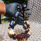 245 gr Big Necklace Square Beads Indonesian White Amber for Healing FR140