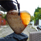 8 gr Heart Pendant Indonesian Amber for Healing 25N180