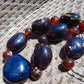 257 gr Big Necklace Beads Indonesian Blue Amber for Healing FR135