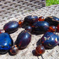 257 gr Big Necklace Beads Indonesian Blue Amber for Healing FR135