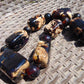 256 gr Big Necklace Square Beads Indonesian Dark White Amber for Healing FR138