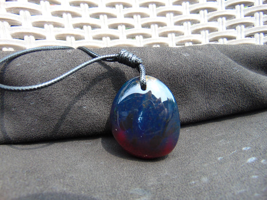 33 gr Pendant 50x41x32mm Indonesia Blue Amber for Healing PEA97