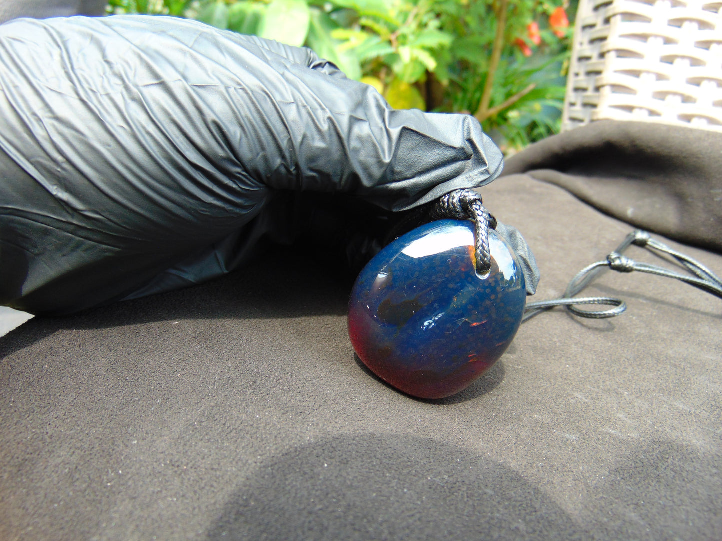 33 gr Pendant 50x41x32mm Indonesia Blue Amber for Healing PEA97