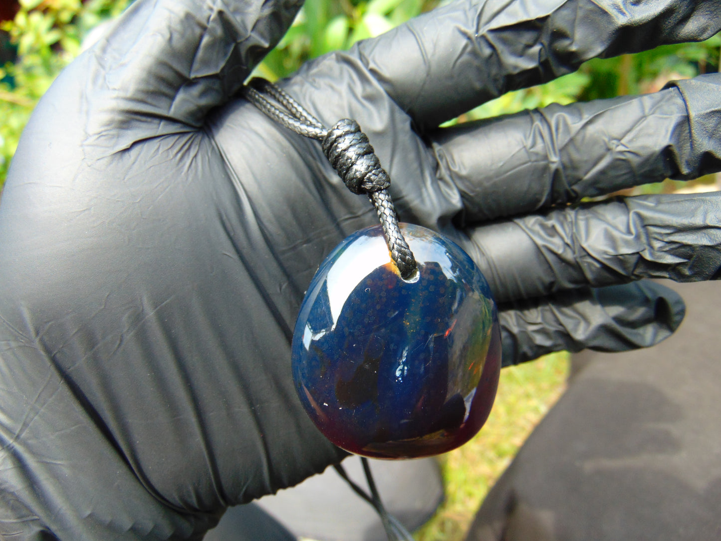 33 gr Pendant 50x41x32mm Indonesia Blue Amber for Healing PEA97