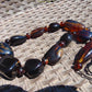 105 gr Necklace Combination Beads Indonesian Cherry Red Blue Amber for Healing FR137