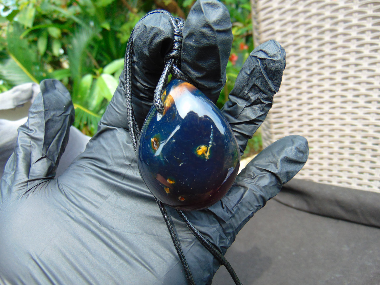 33 gr Pendant 50x41x32mm Indonesia Blue Amber for Healing PEA97