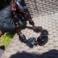 105 gr Necklace Combination Beads Indonesian Cherry Red Blue Amber for Healing FR137