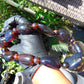 105 gr Necklace Combination Beads Indonesian Cherry Red Blue Amber for Healing FR137