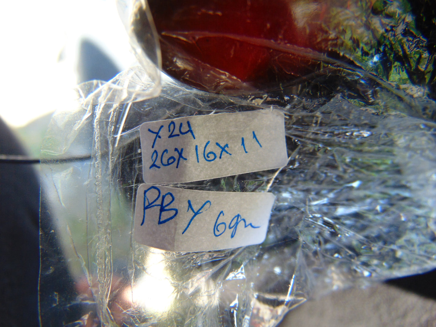 6 gr Pendant 26x16x11 mm Indonesian blue Amber for Healing PBY24