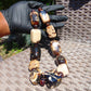 197 gr Combination Necklace Square Beads Indonesian White Amber for Healing FR141