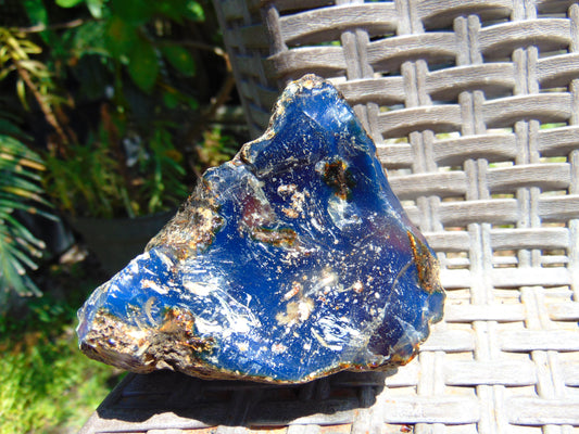 132 gram Rough Raw Indonesian Blue Amber for Healing RBM3
