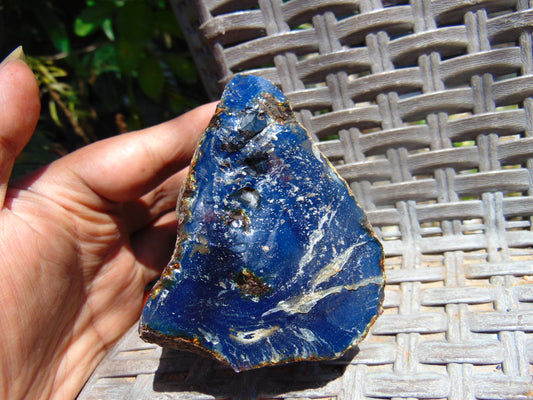 132 gram Rough Raw Indonesian Blue Amber for Healing MLRB3