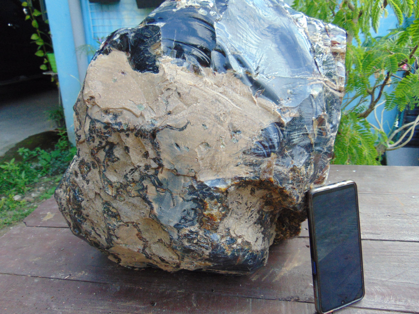 39 KG Big Rough Raw Indonesia Blue Amber for Collection Home Decoration