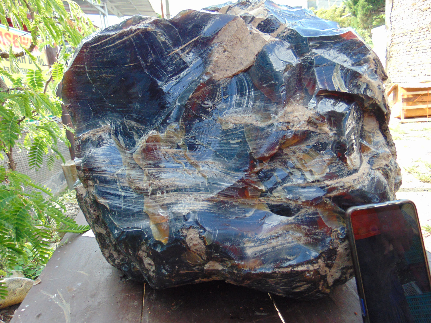 39 KG Big Rough Raw Indonesia Blue Amber for Collection Home Decoration