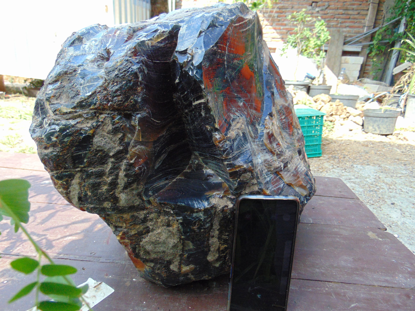 39 KG Big Rough Raw Indonesia Blue Amber for Collection Home Decoration