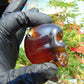 45 gr Skull carving Indonesian Inclusion Crystal Amber for Healing S3D17