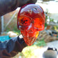 45 gr Skull carving Indonesian Inclusion Crystal Amber for Healing S3D17