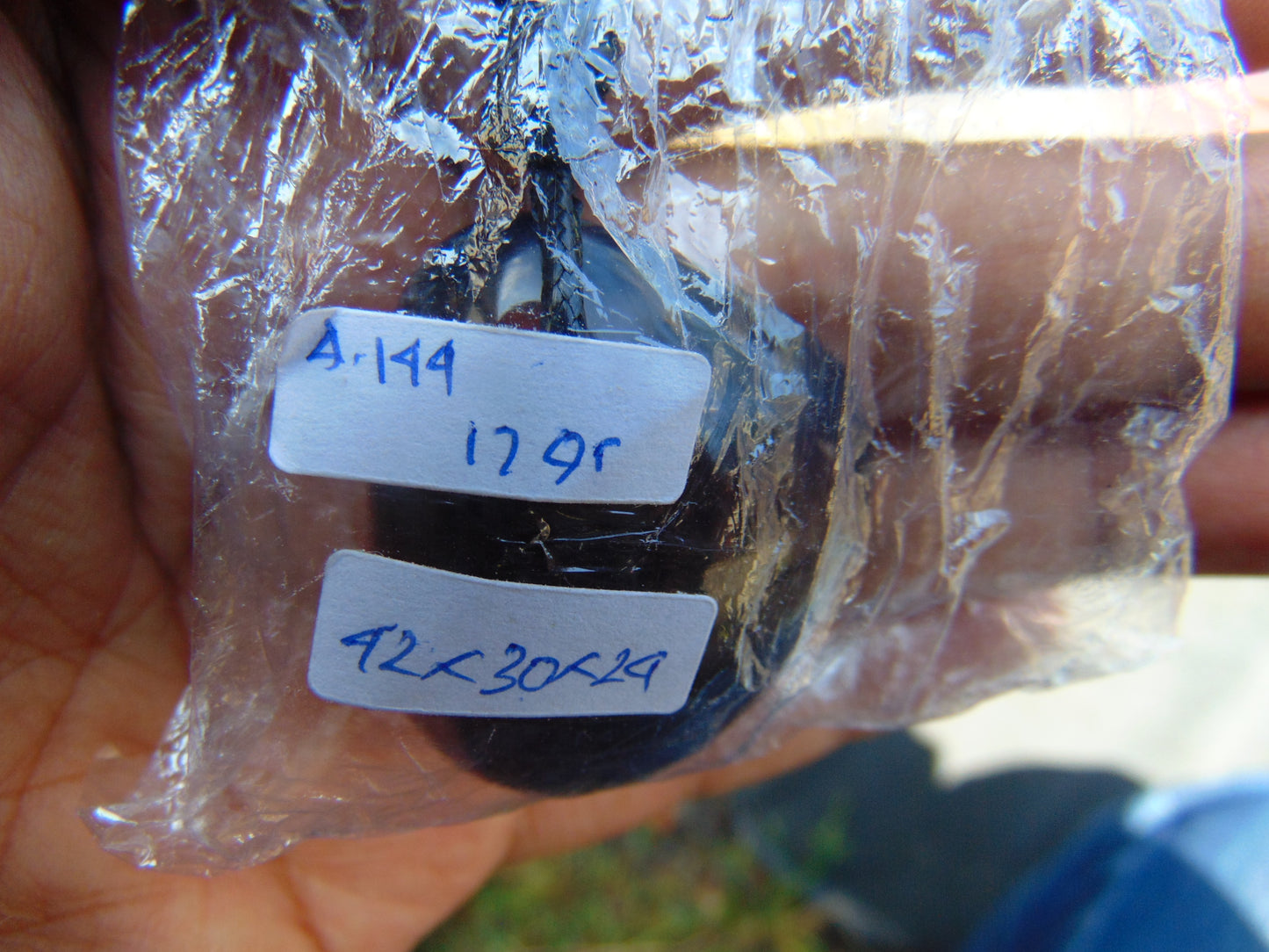 17 gr Pendant 42x30x24 mm Indonesian Blue Amber for Healing A144