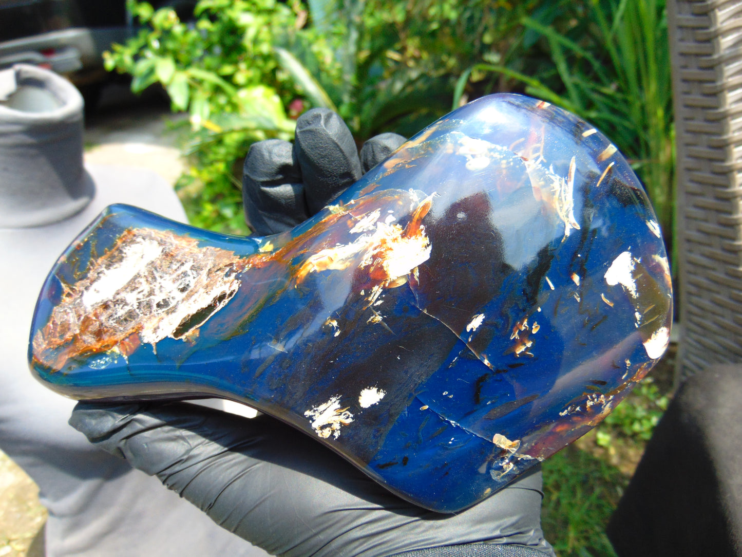 495 gr full polished 18x10x5 cm Indonesia Blue Amber AR71