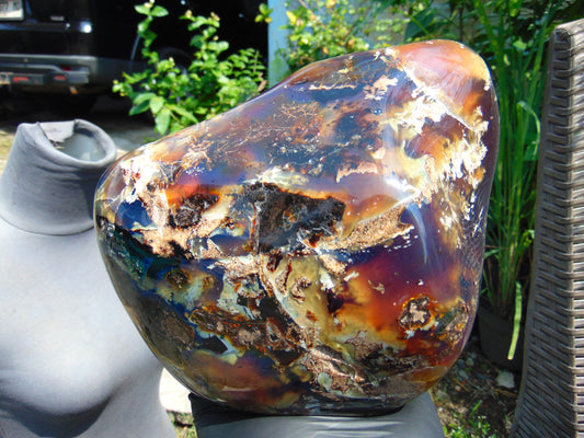 1824 gr full polished 18x15x10 cm Indonesia Inclusion Blue Amber AR72