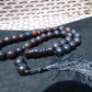 89 gr Tasbih Mesbah Rosary 33+2 Beads 16 mm Indonesian Black Blue Amber for Healing 26TBE11