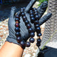 89 gr Tasbih Mesbah Rosary 33+2 Beads 16 mm Indonesian Black Blue Amber for Healing 26TBE11