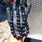 89 gr Tasbih Mesbah Rosary 33+2 Beads 16 mm Indonesian Black Blue Amber for Healing 26TBE11