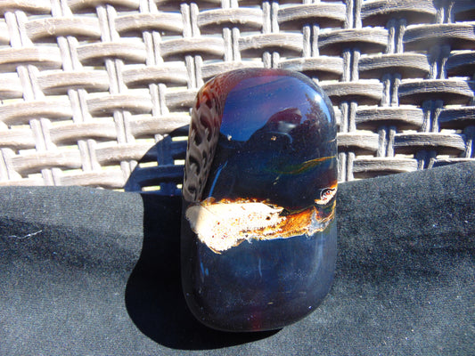 133 gram Shaped Square Block Drilled Polished 10x9x9 cm Indonesia Blue Amber for Healing 26bf58
