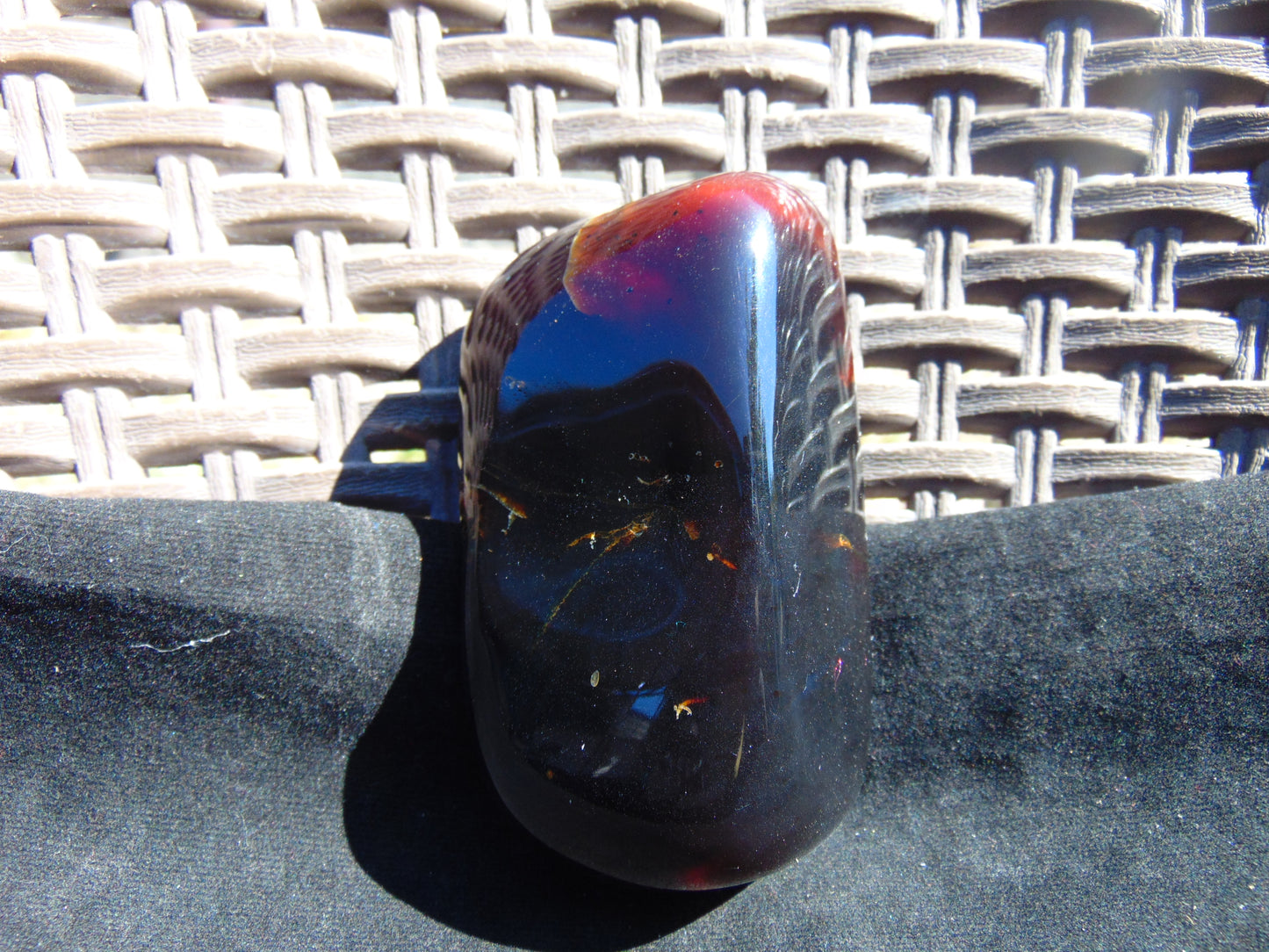 133 gram Shaped Square Block Drilled Polished 10x9x9 cm Indonesia Blue Amber for Healing 26bf58
