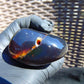 133 gram Shaped Square Block Drilled Polished 10x9x9 cm Indonesia Blue Amber for Healing 26bf58